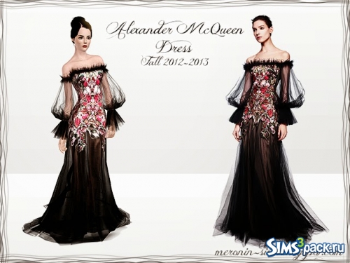 Платья Alexander McQueen Fall 2012-2013 от Meronin