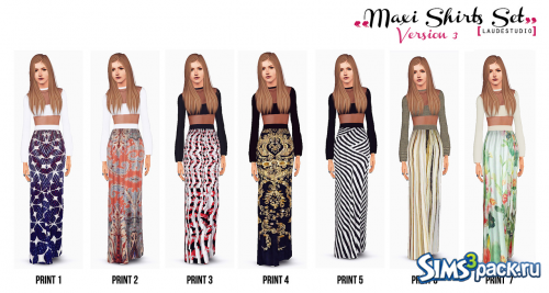 Длинные юбки maxi shirts set от Laude Studio