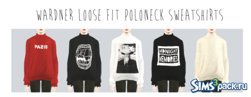 Женские свитера Loose Fit Poloneck от wardner