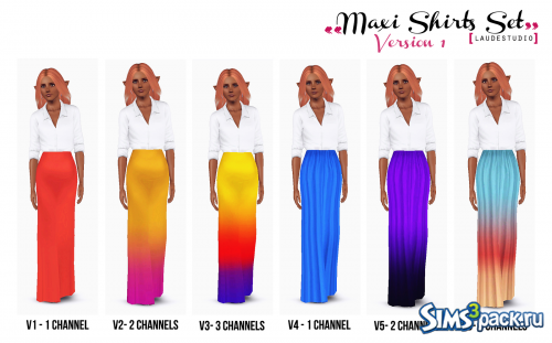 Длинные юбки maxi shirts set от Laude Studio