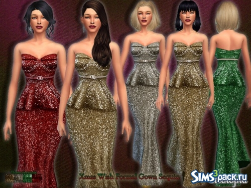 Платье Set15- Xmas Wish Belted Sequin Gown от Cleotopia