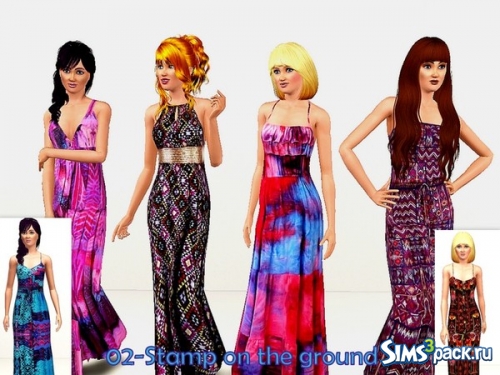 Платье Boho maxi от Well sims