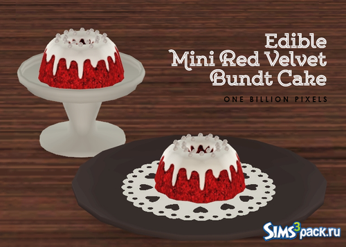 Торт edible mini red velvet bundt от NewOne