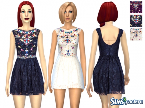 Платье Embellished Lace Prom от Weeky