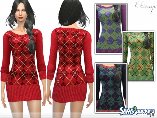 Платье Argyle Sweater от ekinege