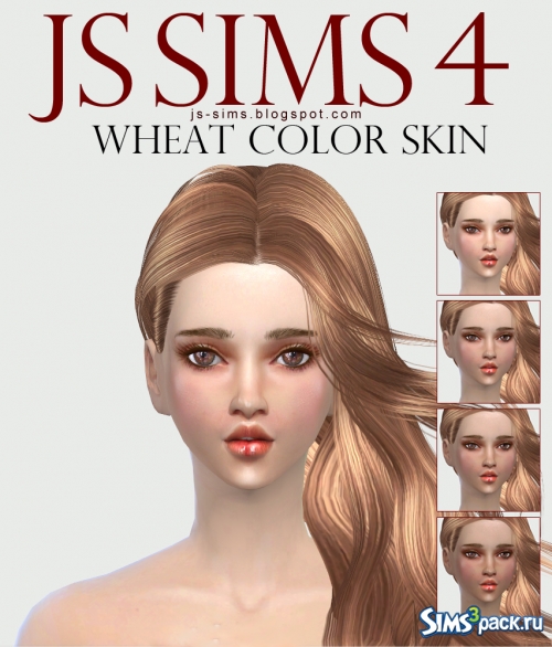 Скин Wheat Color (F) от JS Sims 4