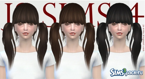 Женская прическа Raonjena07 Retexture от JS SIMS