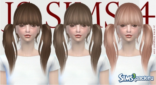 Женская прическа Raonjena07 Retexture от JS SIMS