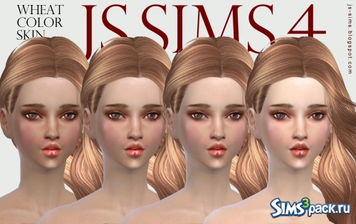 Скин Wheat Color (F) от JS Sims 4