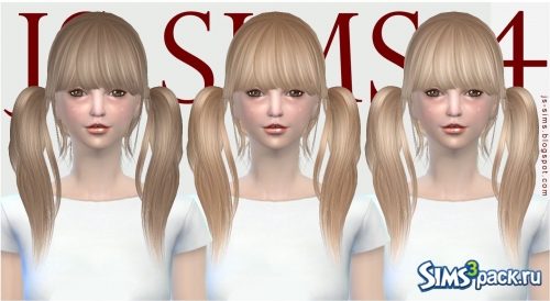 Женская прическа Raonjena07 Retexture от JS SIMS