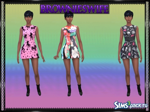 Платья Printed от brownieswifesims