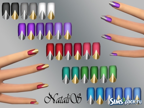 Маникюр "Matte nails metal tips FT-FE" от NataliS