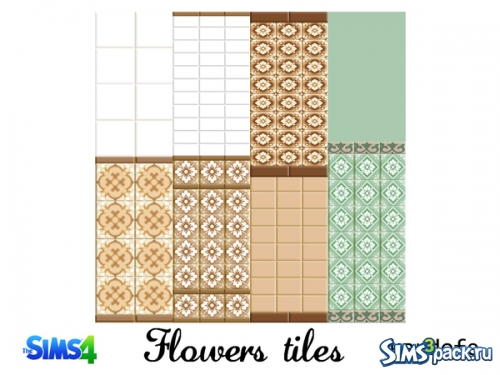 Обои "Flowers tiles" от kardofe