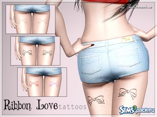 Тату "Ribbon Love Tattoos" от Pralinesims