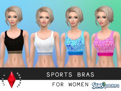 Топ "Set of 4 Tribal Sports Bras" от SIms4Krampus