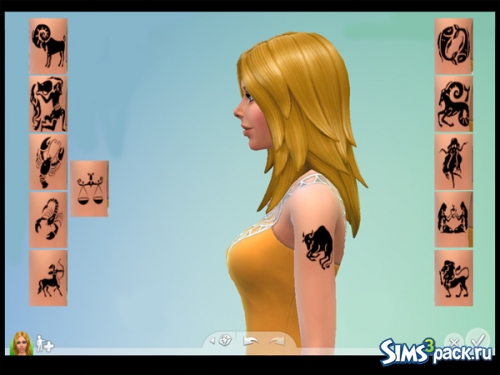 Татуировки Western Zodiac Tattoos от brownieswifesims