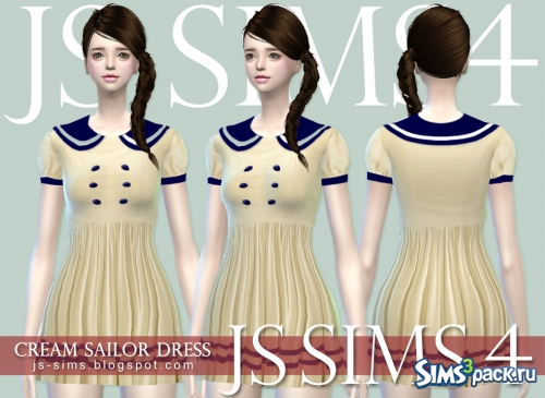 Платье "Cream Sailor Dress" от JS