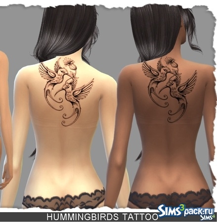 Татуировка Hummingbirds Tattoo Back от Devilicious