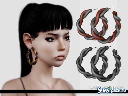 Серьги Twisted Metal Hoops от Leah Lillith