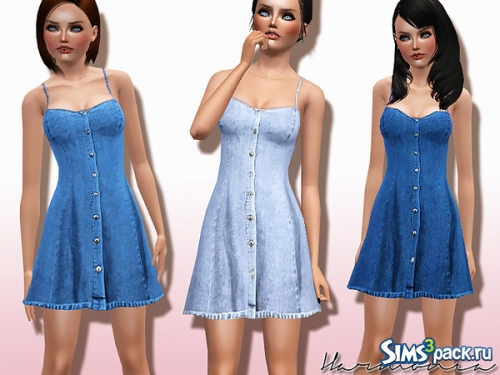 Женское платье &quot;Button Through Denim Dress&quot; от Harmonia