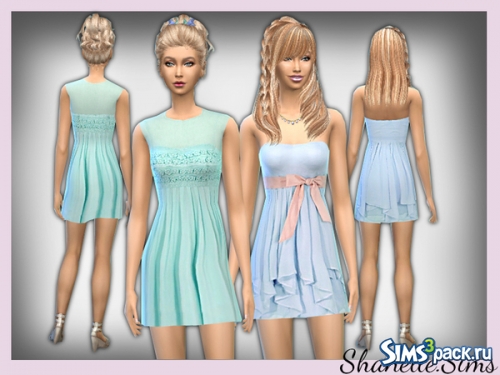 Мини-платье из шифона от shanelle.sims