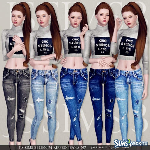 Джинсы Denim Ripped Jeans N7 от JS