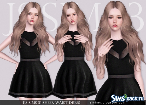 Платье Sheer Waist Dress от JS SIMS 3