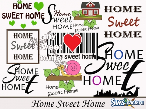 Наклейки Home Sweet Home от evi