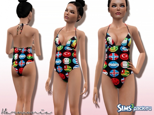 Купальник для подростков &quot;Flag-print Smiley Face Swimsuit&quot; от Harmonia