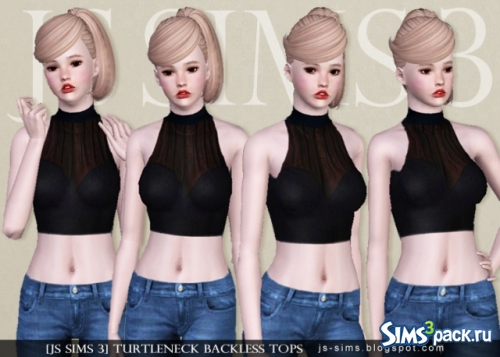 Кроп-топ Turtleneck Backless Tops от JS Sims