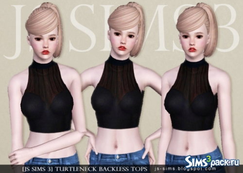 Кроп-топ Turtleneck Backless Tops от JS Sims