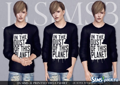 Мужской и женский пуловер Printed Sweatshirt от JS Sims