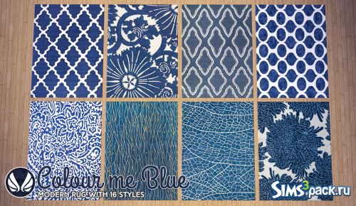 Ковёр COLOUR ME BLUE MODERN RUGS от SIMSATIONAL DESIGNS