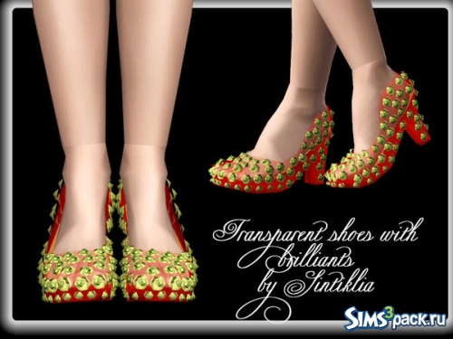 Женские туфли &quot;Transparent shoes with brilliants&quot; от SintikliaSims