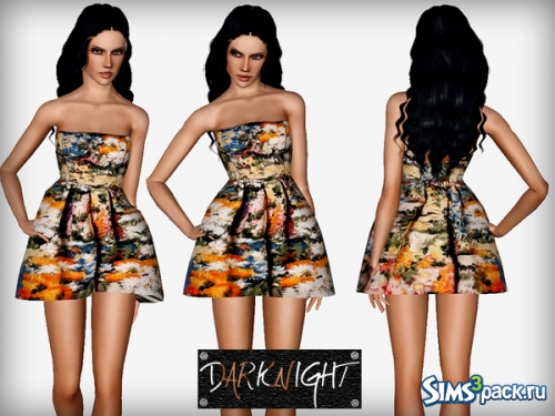 Женское платье &quot;Cotton Floral Print Strapless Dress&quot; от DarkNighTt