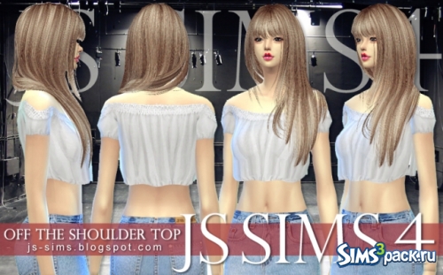 Топ Off The Shoulder Top от JS Sims 4