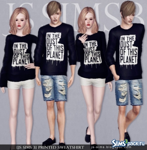 Мужской и женский пуловер Printed Sweatshirt от JS Sims