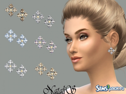 Серьги Gentle crystals stud от NataliS