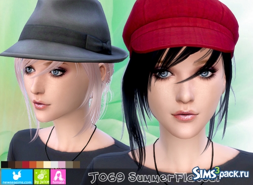 Прическа перекраска NewSea-SIMS4hair-J069f от Dachs