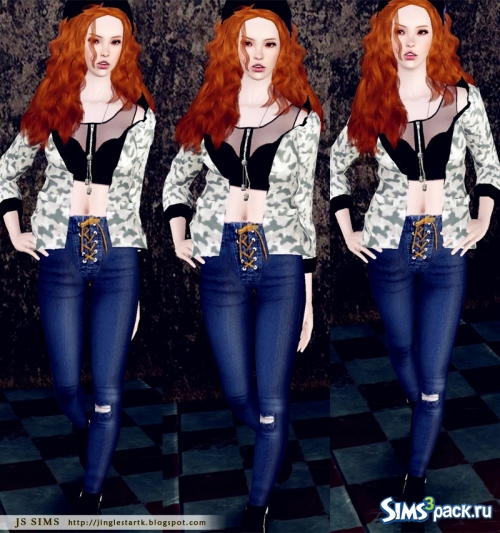 Джинсы Eyelet High Waisted Skinny Jeans от JS SIMS 3