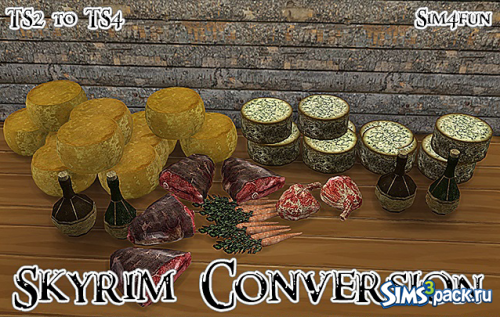 Сет мебели и декора TS2 to TS4 Skyrim Conversions от Sim4Fun