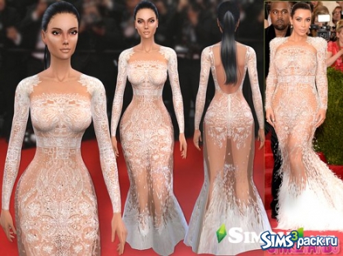 Платье Kim Kardashian от sims2fanbg