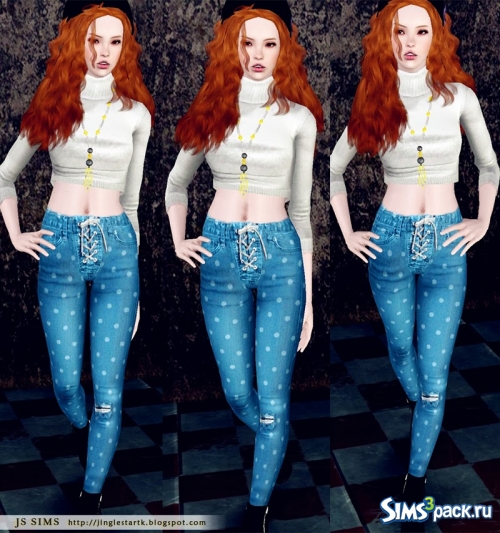 Джинсы Eyelet High Waisted Skinny Jeans от JS SIMS 3