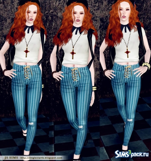 Джинсы Eyelet High Waisted Skinny Jeans от JS SIMS 3