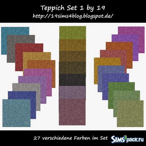 Ковровое покрытие Teppich Set 1 by 19 от Sims 4 Blog