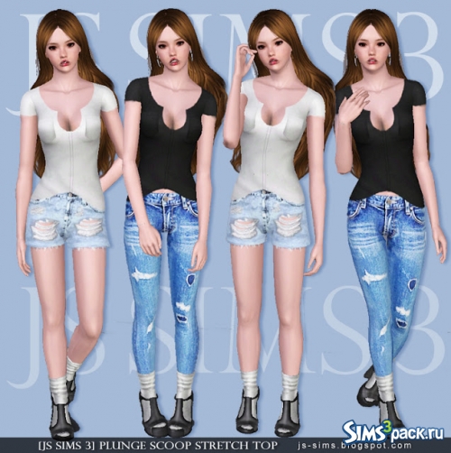 Топ Plunge scoop stretch top от JS SIMS 3