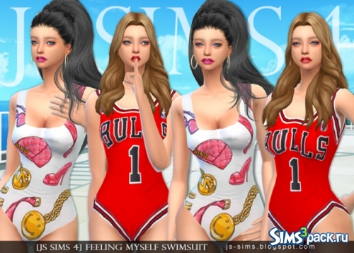 Купальник Feeling Myself Swimsuit for Teen &amp; Adult Females от JS Sims 4