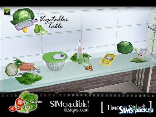 Набор обьектов "Funny Kitchen series - Time To Salad" от SIMcredible