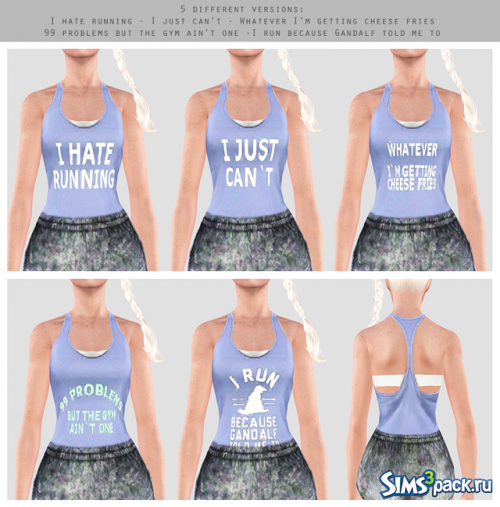 Майка с принтом Sports tank top от Blacklistedsims