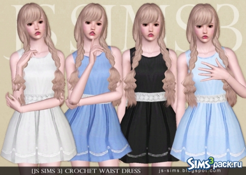 Платье Crochet Waist Dress от JS SIMS